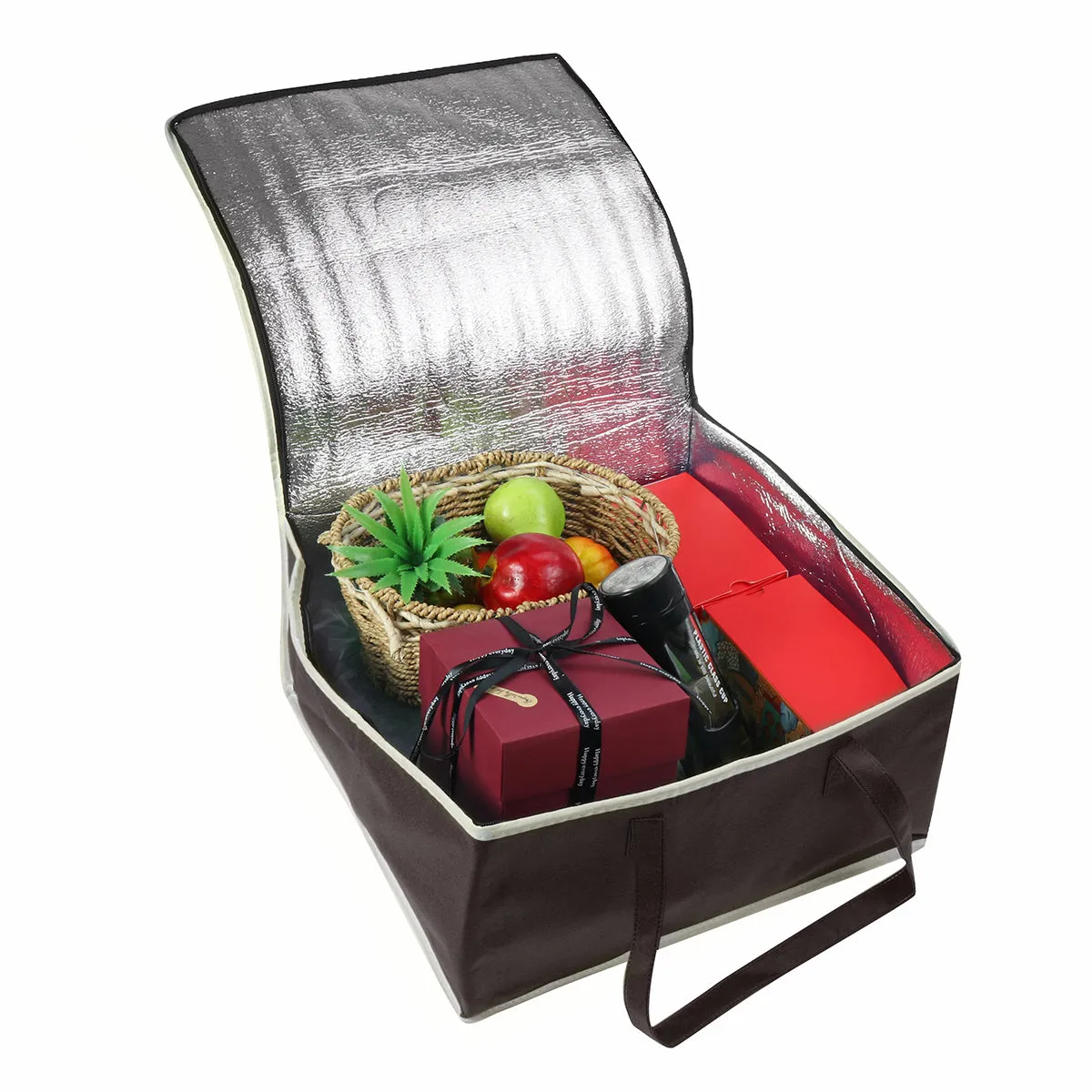 16 Insulated Bag Cooler Bag Insulation Folding BBQ Picnic Portable Ice Pack Food Thermal Bag Food Delivery Bag Pizza Camping Bag"