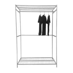 2 Shelf Clothes Rack White