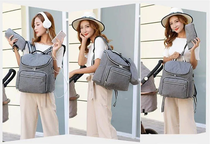 Baby Diaper Backpack XY20090002A- GREY