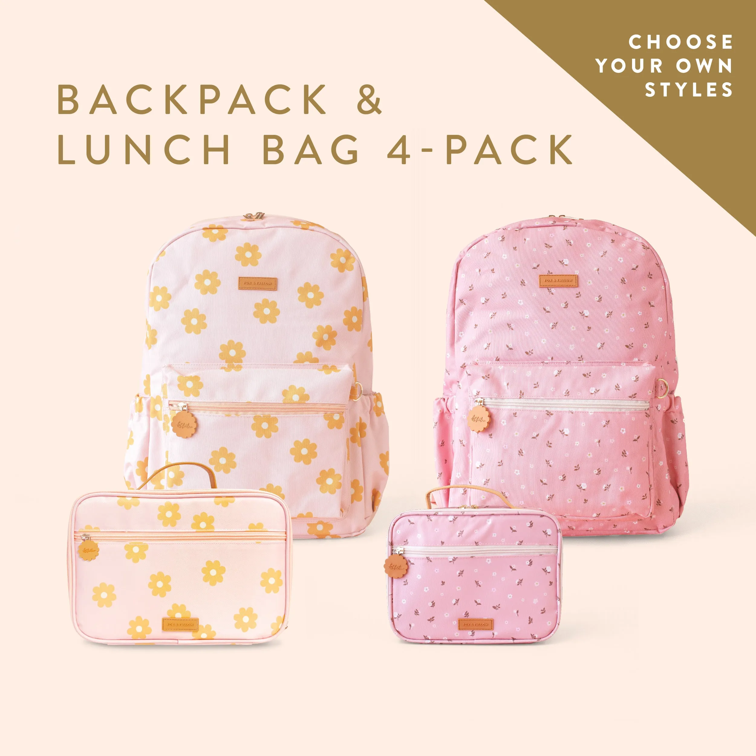 Backpack   Lunch Bag 4-Pack Bundle - (PREORDER - 7 FEB)