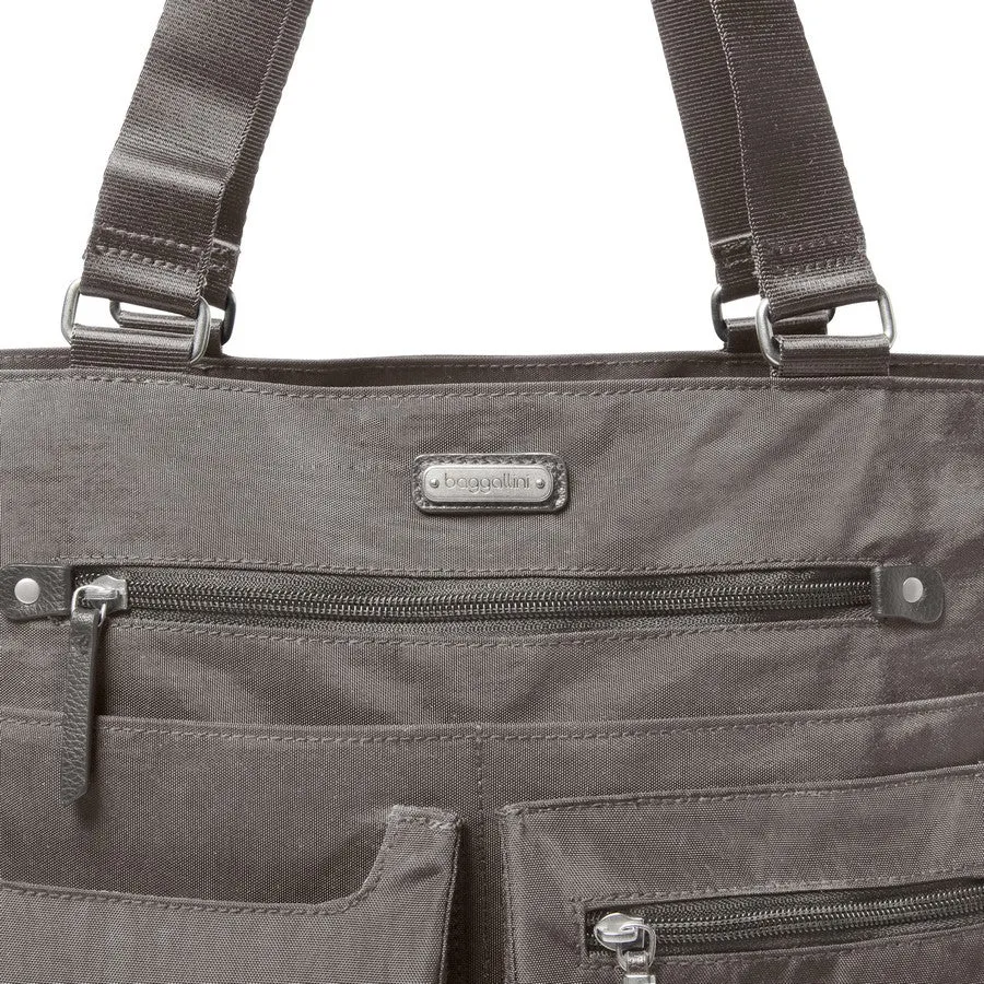 Baggallini Any Day Tote with Wristlet - Sterling Shimmer