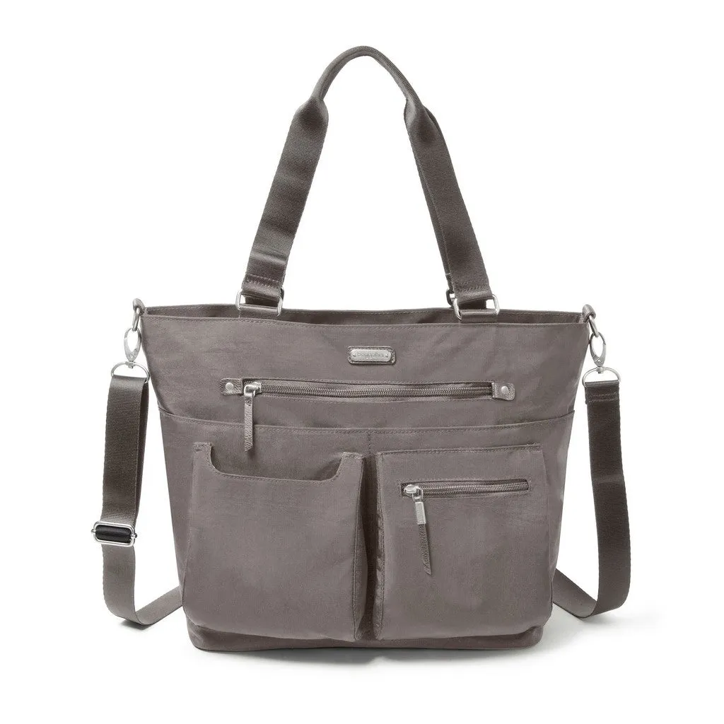 Baggallini Any Day Tote with Wristlet - Sterling Shimmer
