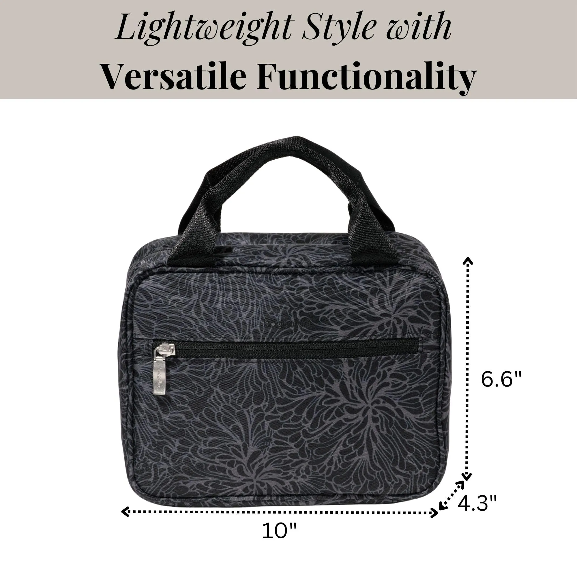Baggallini Hanging Travel Toiletry Kit - Lightweight 6x10 Inch Makeup Bag