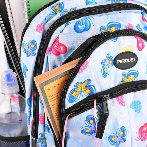 Butterfly and Hearts Pattern Printed Backpack