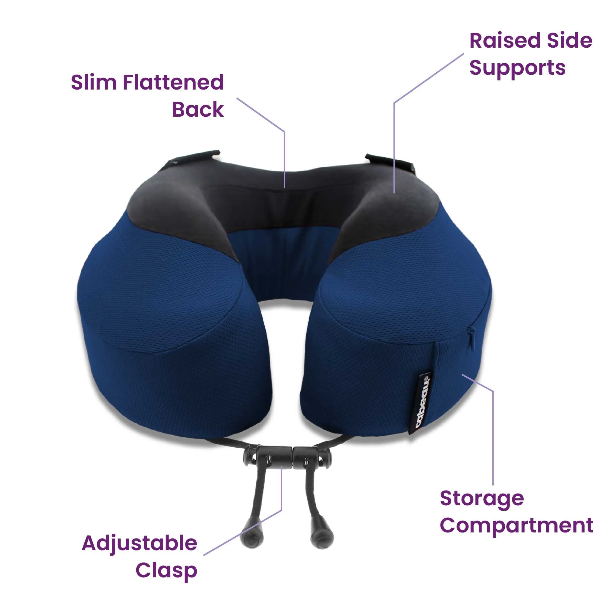 Cabeau Evolution S3 Memory Foam Travel Neck Pillow with Seat Strap, One Size