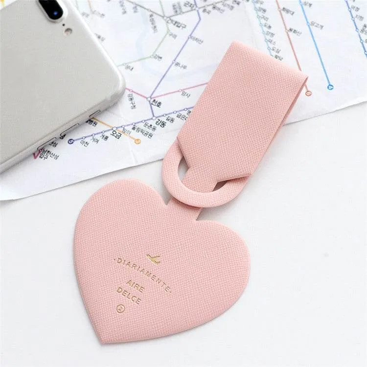 Charming Heart Luggage Tag with Name Card Holder