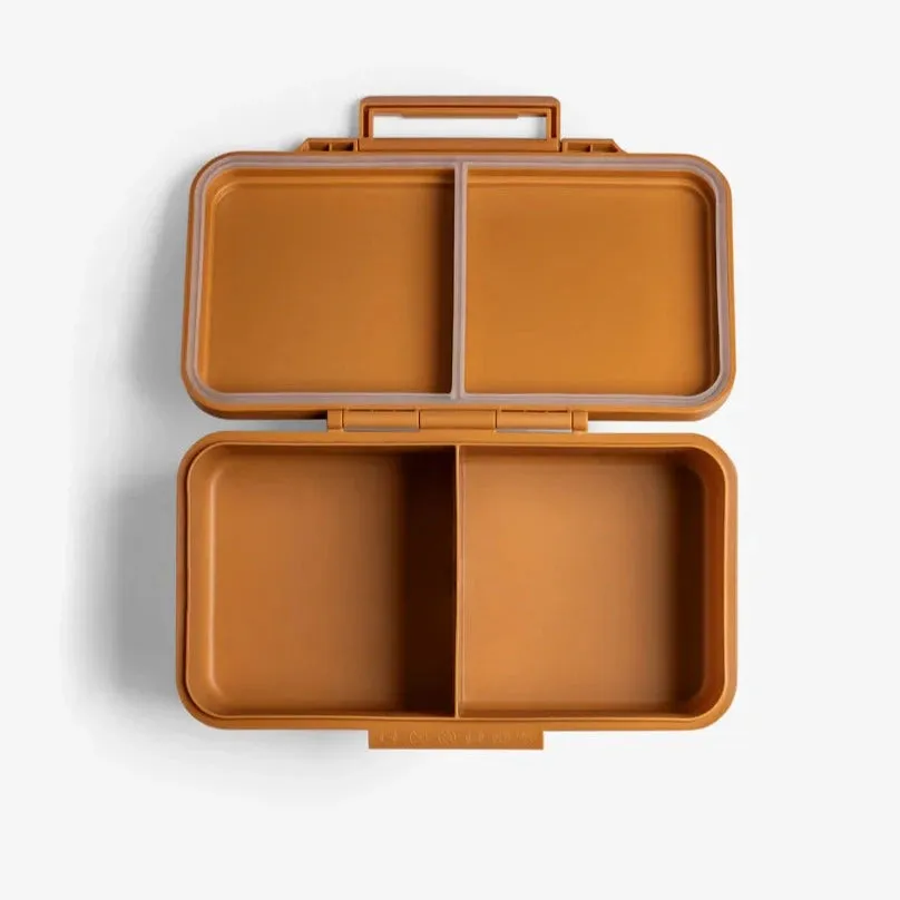 Citron Rectangle Lunch Box With TWO Food Jars - Caramel