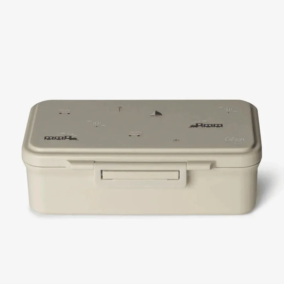 Citron Rectangle Lunch Box With TWO Food Jars - Vehicles