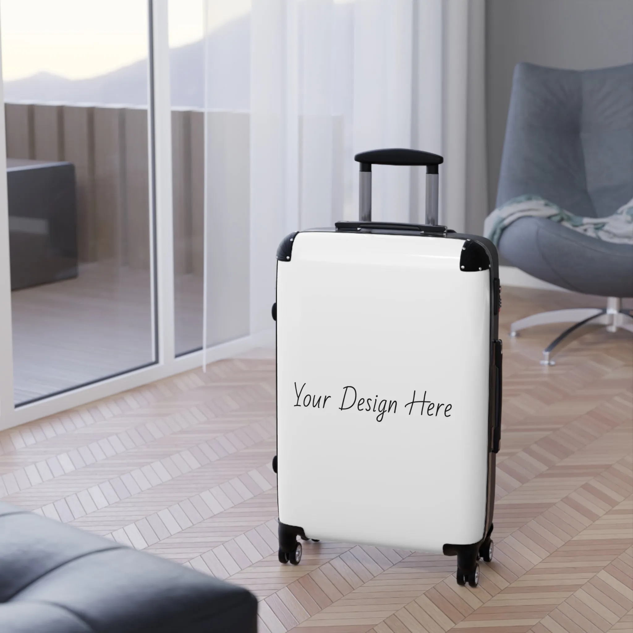 Custom Travel Suitcase - Personalized Luggage for Wanderlust, Vacation, Adventure - Gift for Travelers, Honeymooners,