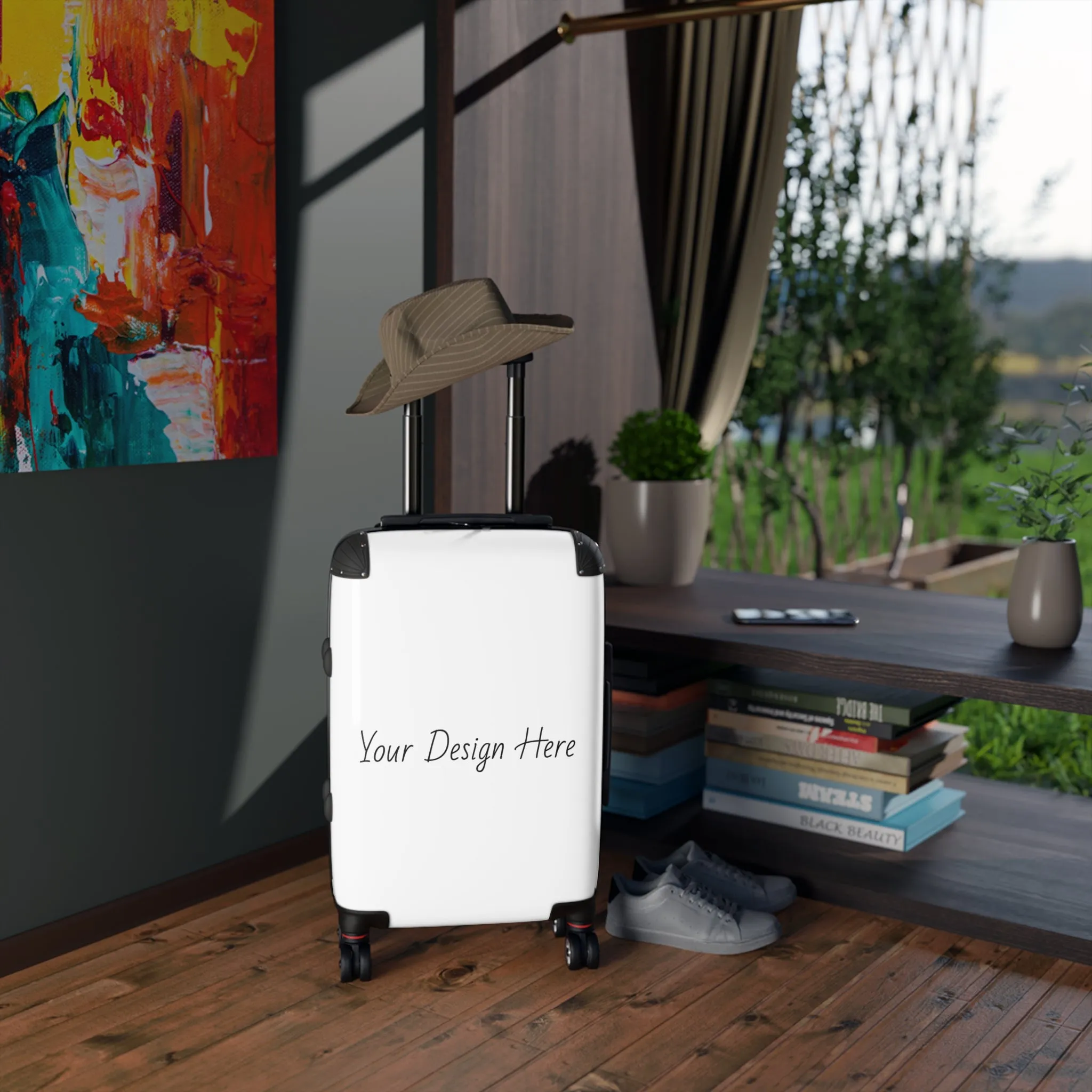 Custom Travel Suitcase - Personalized Luggage for Wanderlust, Vacation, Adventure - Gift for Travelers, Honeymooners,