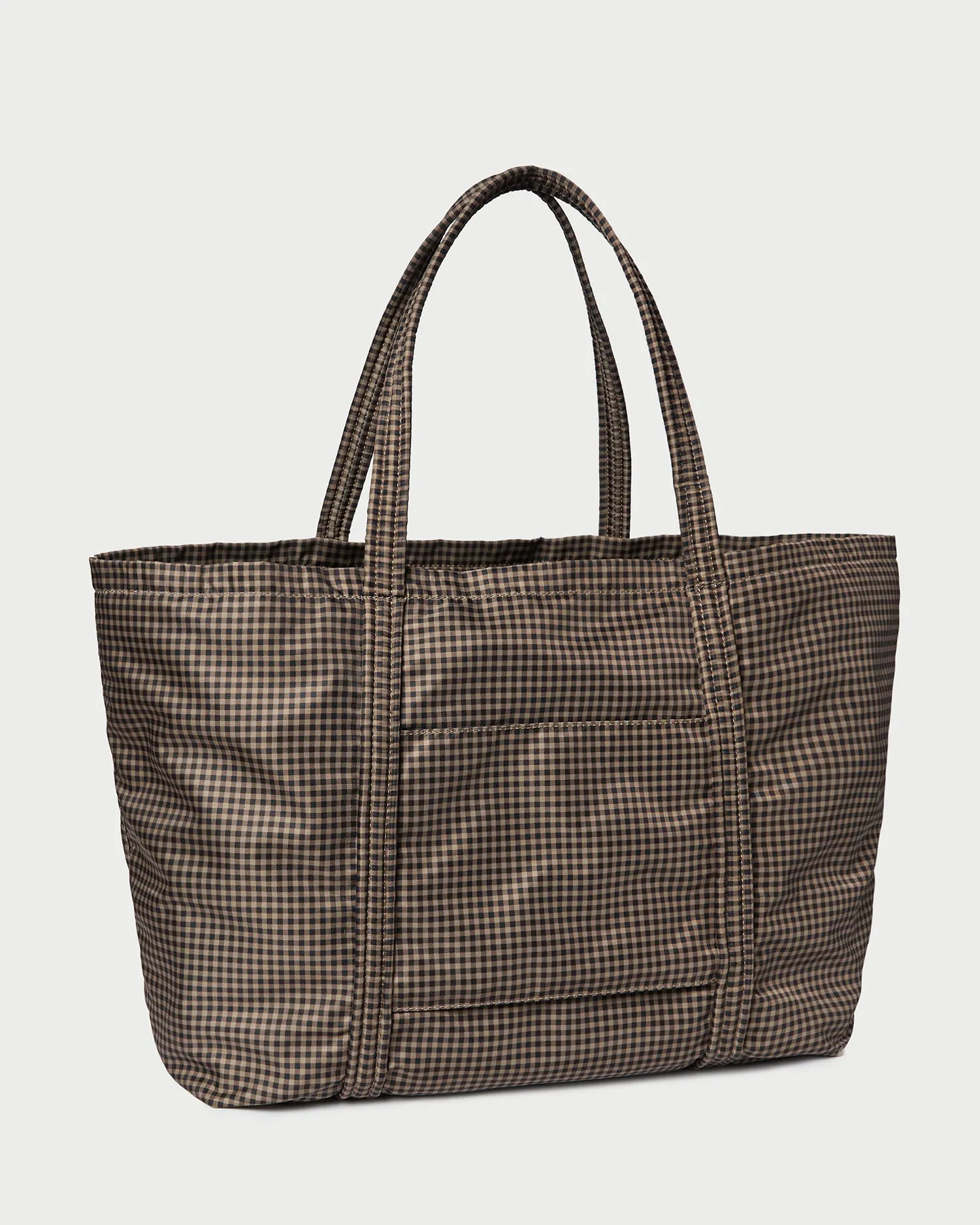 Dina Brown/Black Check Travel Tote