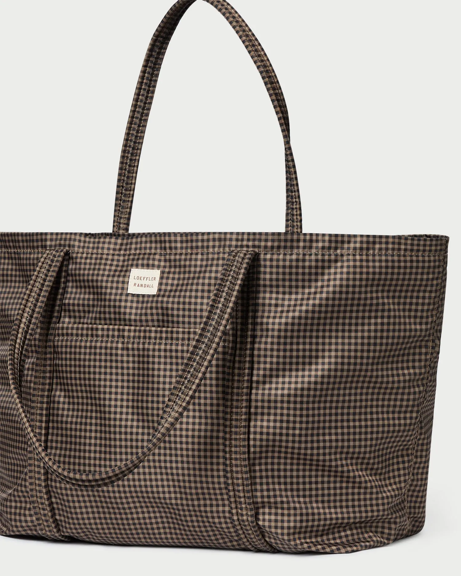 Dina Brown/Black Check Travel Tote