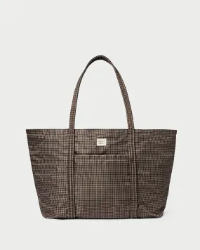 Dina Brown/Black Check Travel Tote