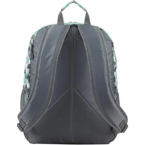 Eastsport Tech Backpack, Mint/Ash Gray/Triangle Print