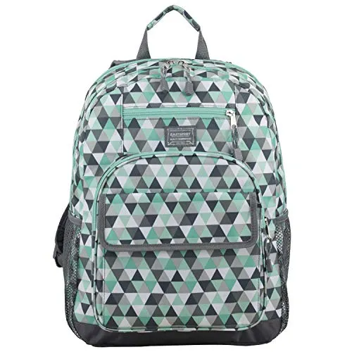 Eastsport Tech Backpack, Mint/Ash Gray/Triangle Print