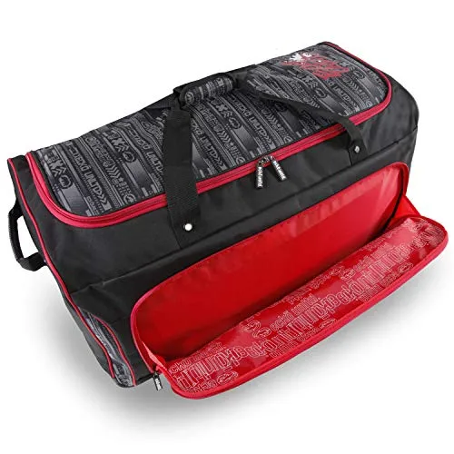 Ecko Unltd. Men's Tagger Large 32" Rolling Duffel Bag, Black/Red, One Size