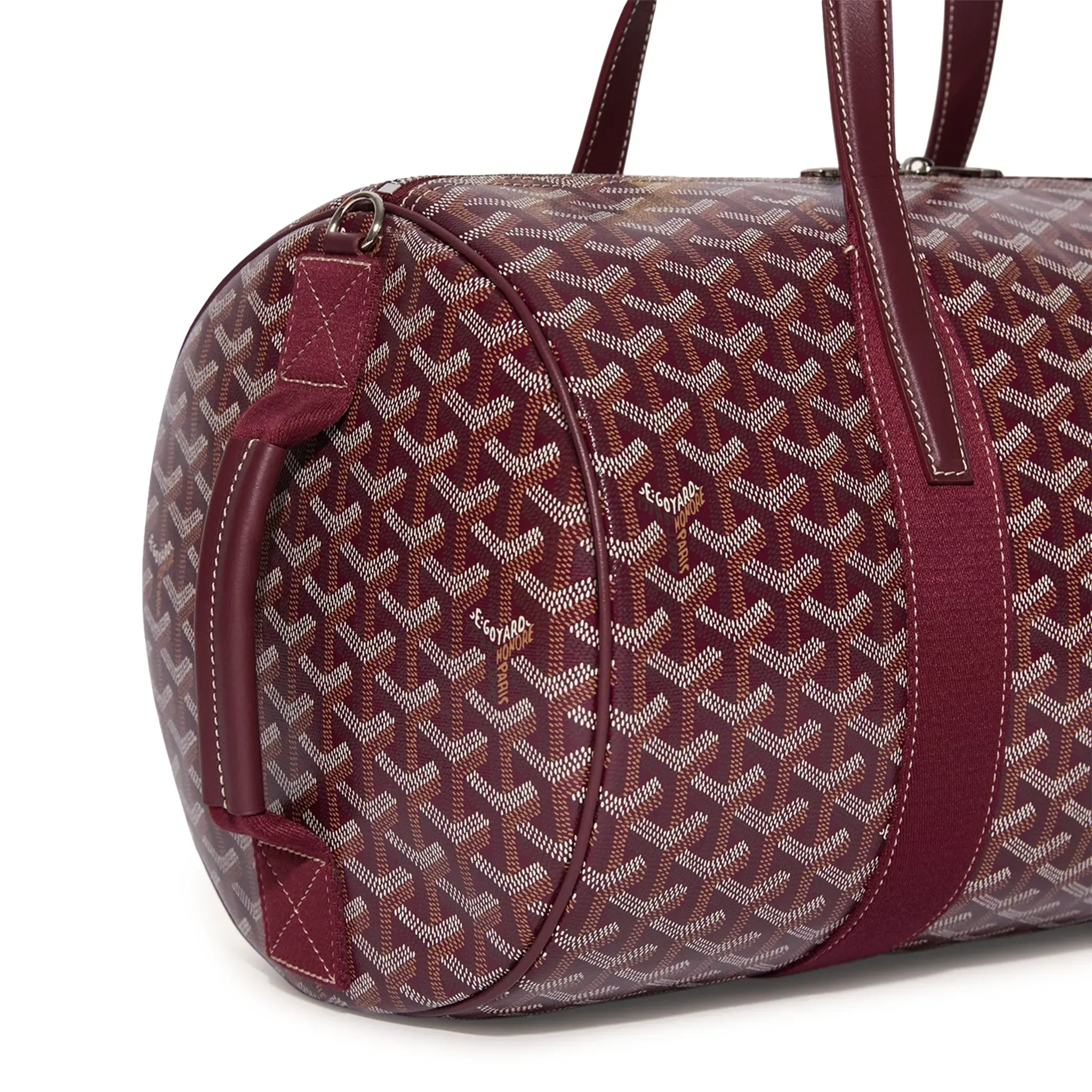 Goyard Barrel 40 Sports Bag Burgundy