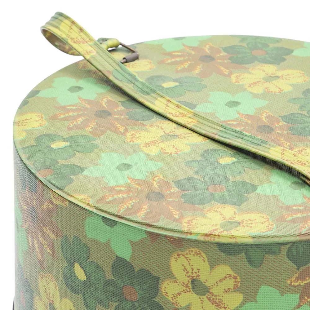Green Floral Hat Box