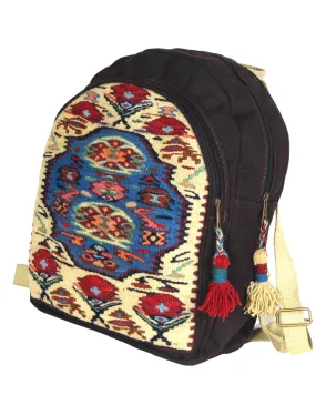 Handwoven Wool Kilim Unisex Backpack (Heer)
