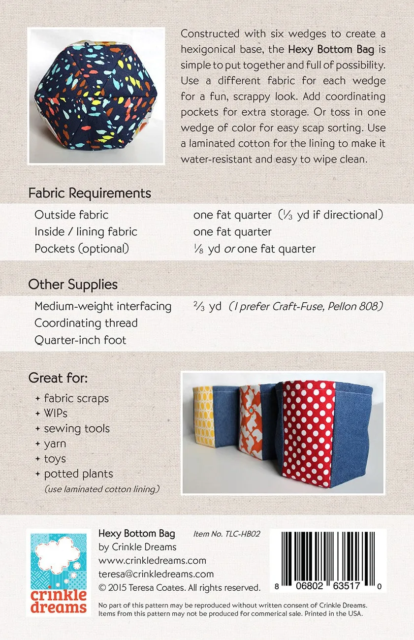 Hexy Bottom Bag Pattern