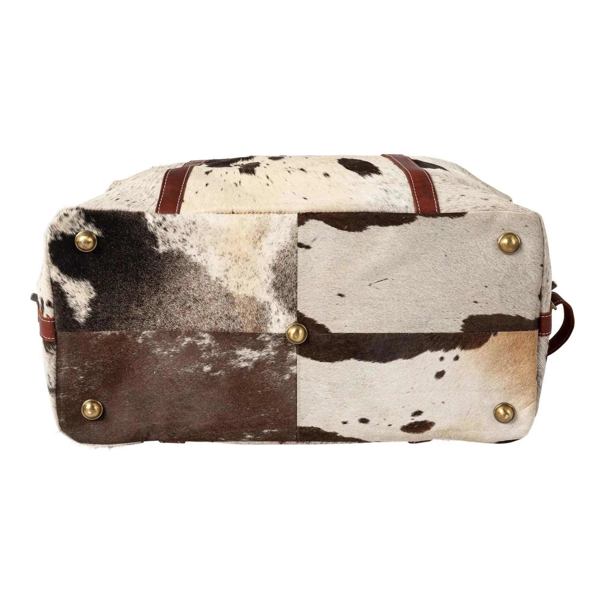 Huntley Equestrian Cowhide Leather Travel Duffle Bag Duffle Overnight Weekend Bag Carry On Shoulder Bag