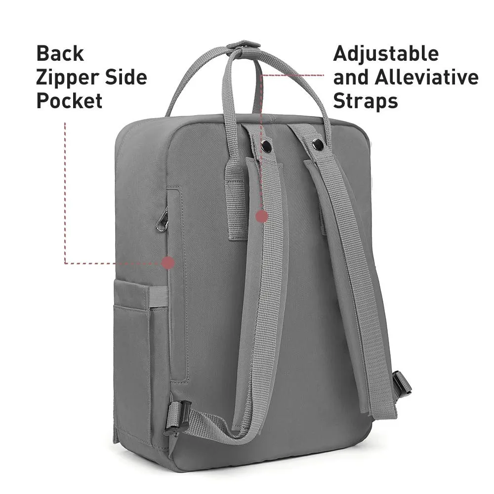 KALIDI Casual Backpack for Women,15 Inches Laptop Classic Backpack Camping Rucksack Travel Outdoor Daypack College School Bag (Grey)