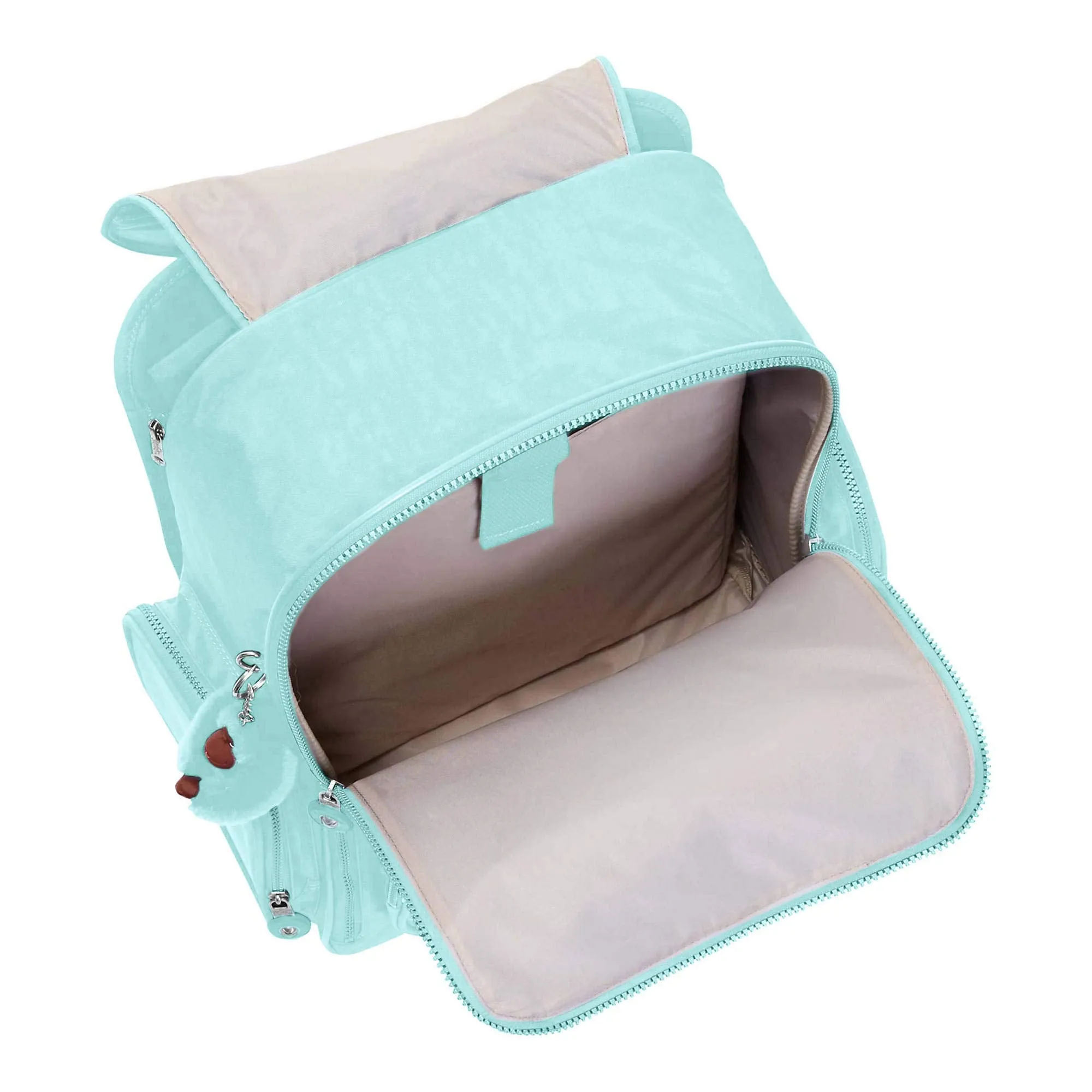 Kipling Alcatraz II Large Rolling Laptop Backpack Fresh Teal Tonal