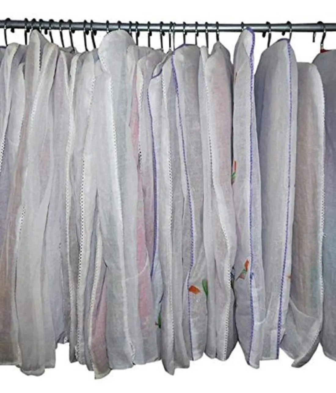 Kuber Industries 12 Piece Non Woven Hanging Saree Cover Set, Pink (VARK0102)