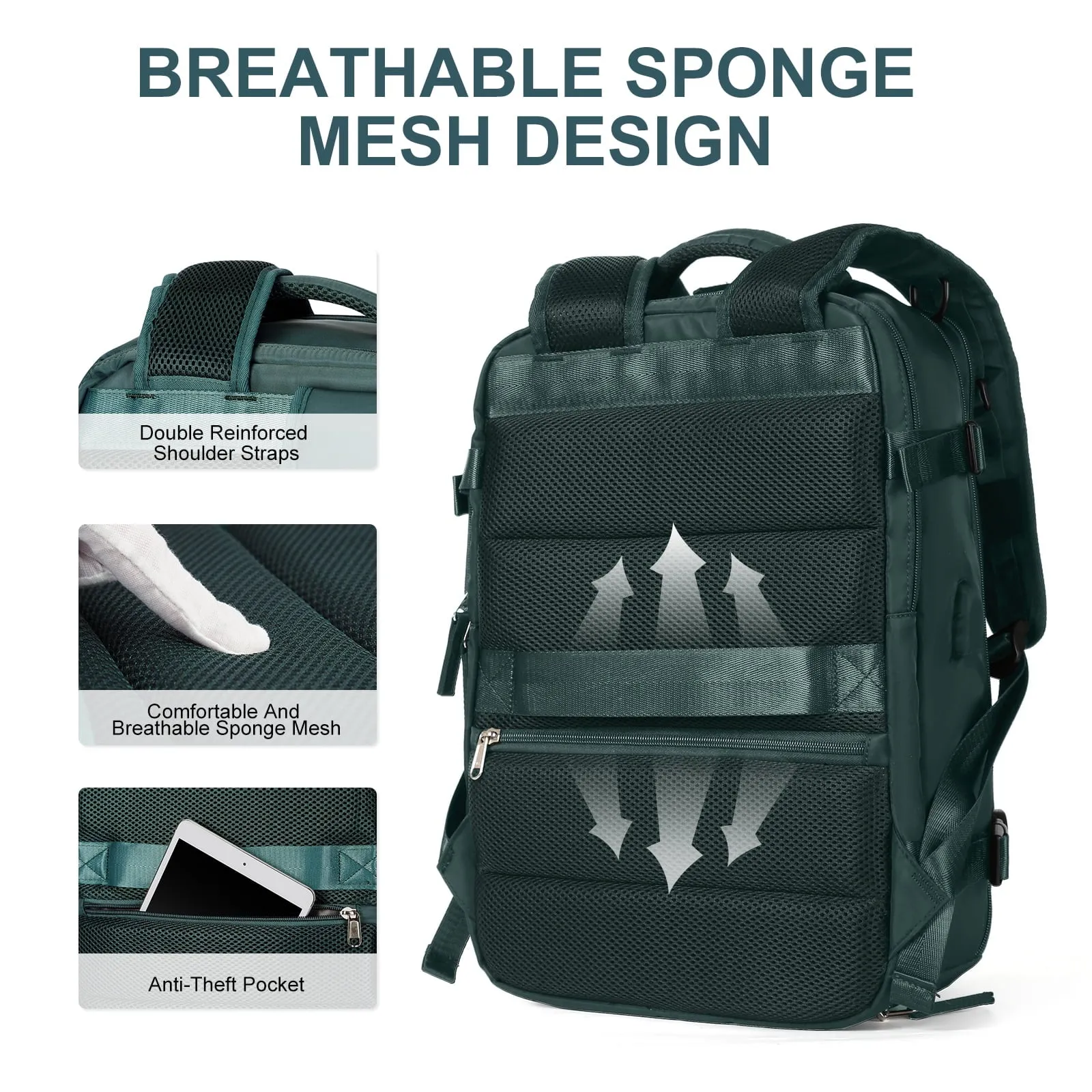 Large Travel Backpack, Carry on Backpack