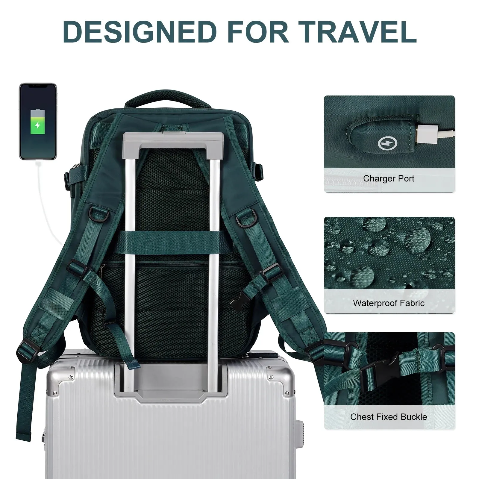 Large Travel Backpack, Carry on Backpack