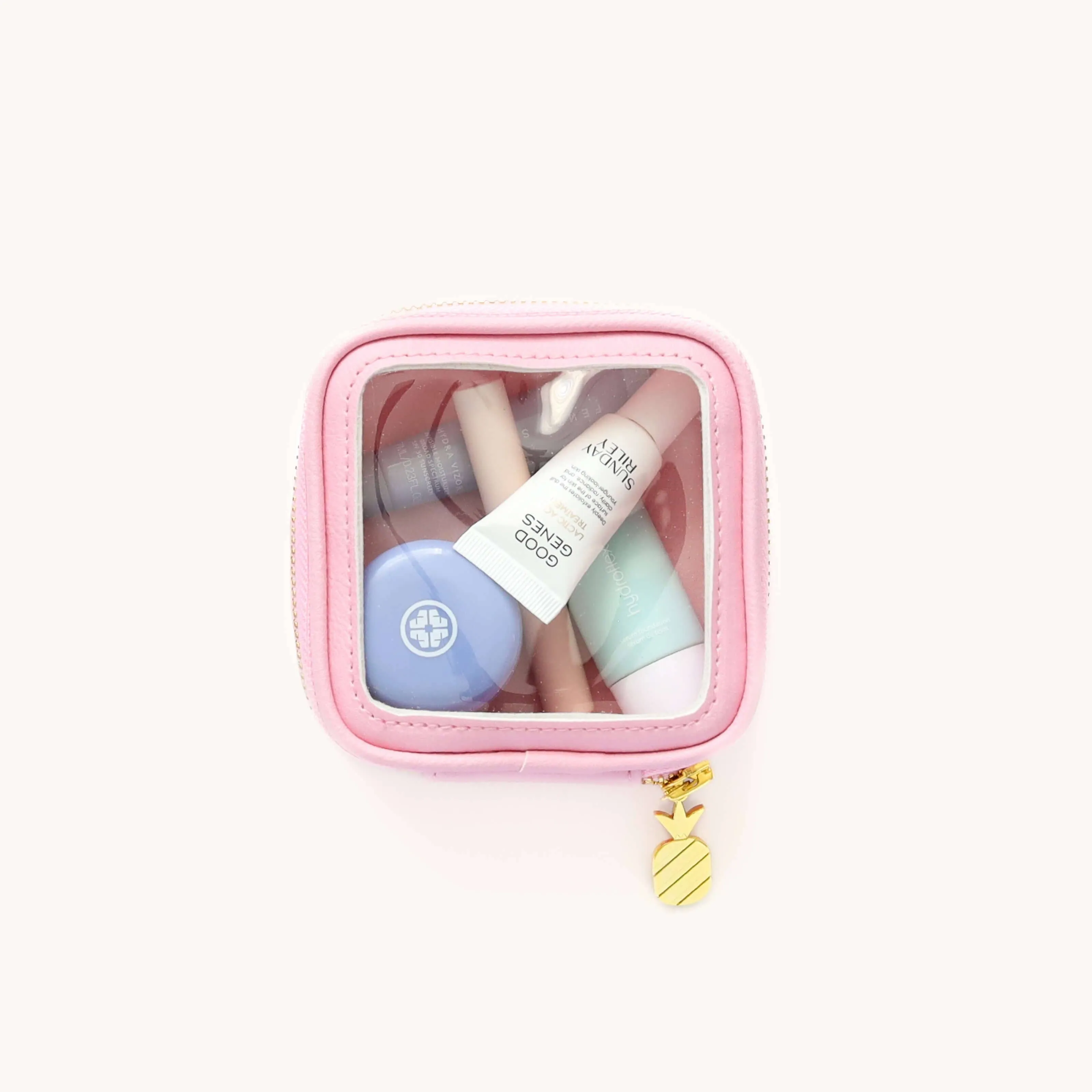 Leatherette Clear Cube, Blush or Navy