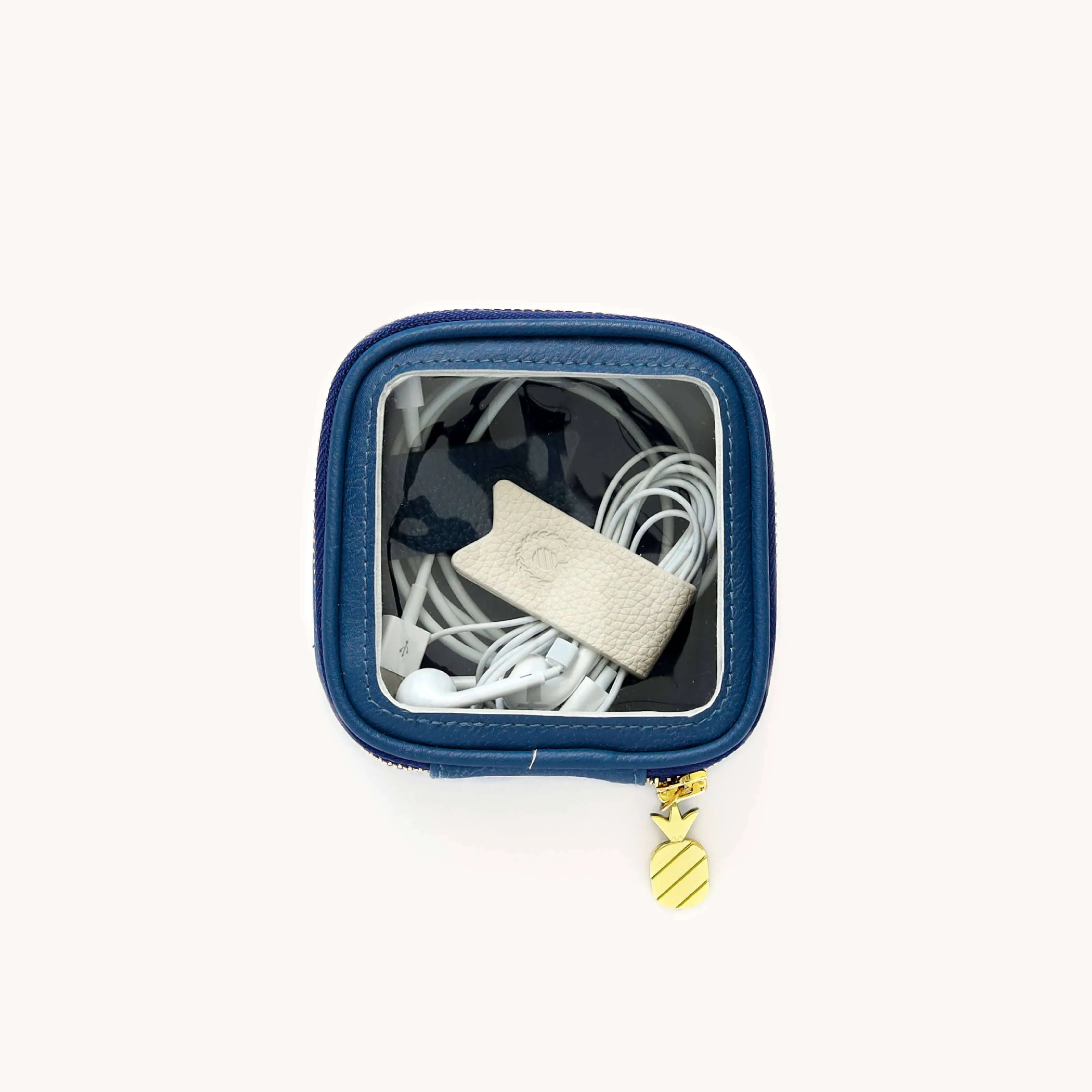 Leatherette Clear Cube, Blush or Navy