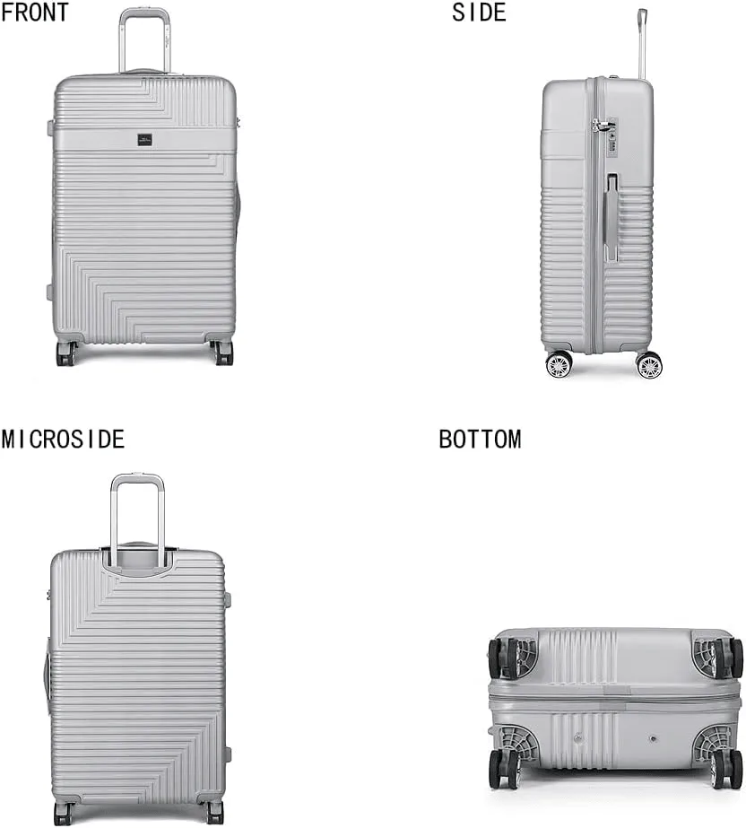 Luggage Bag 32 Inch Check-in Luggage Trolly - Silver