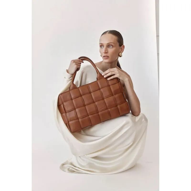 Margot XL Woven Tote | Tan