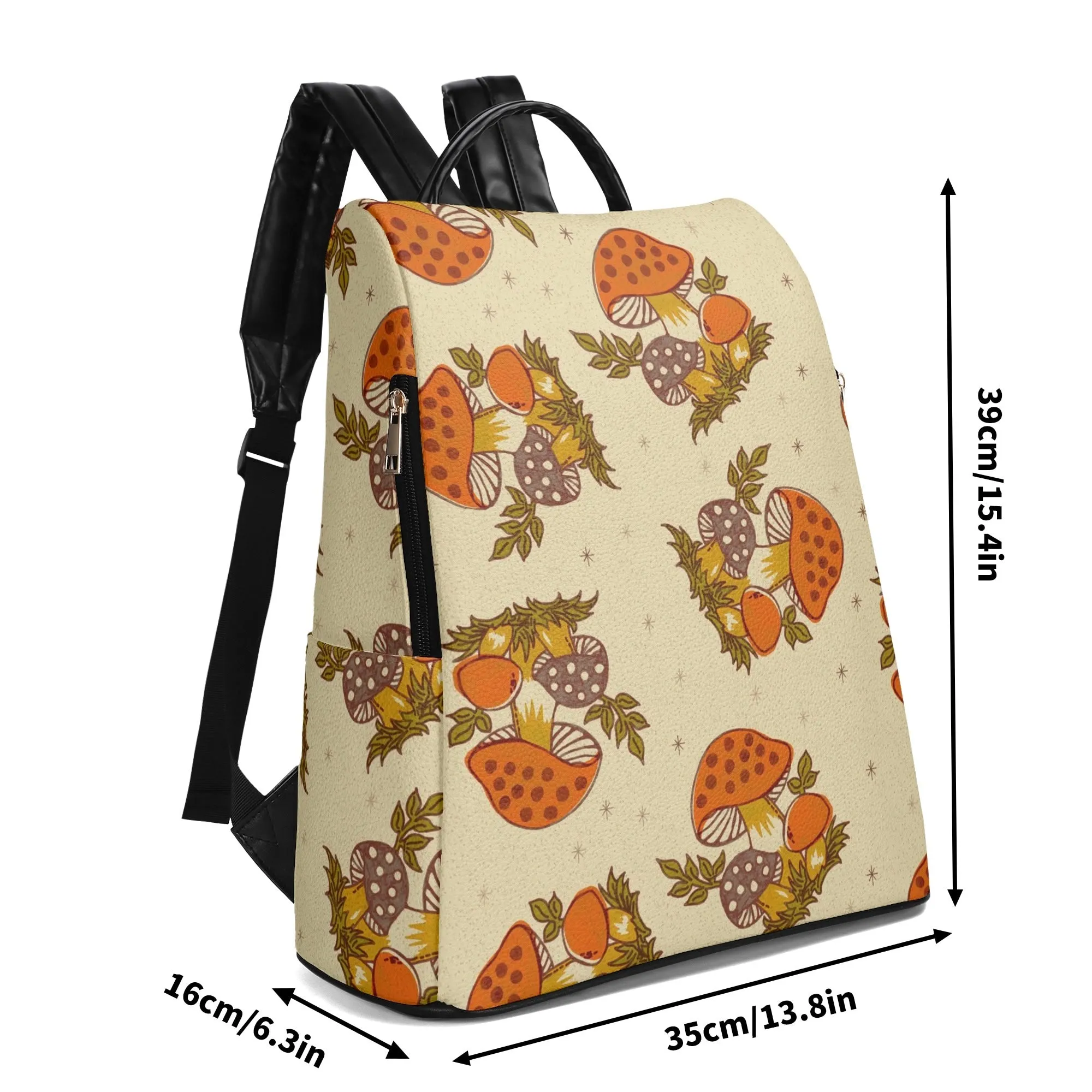 Merry Mushroom Groovy Mod 70s Travel Backpack