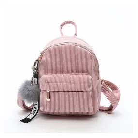 Mini Pastel Corduroy Backpack