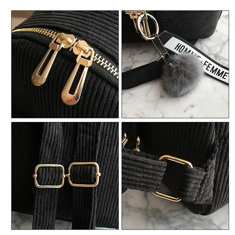 Mini Pastel Corduroy Backpack