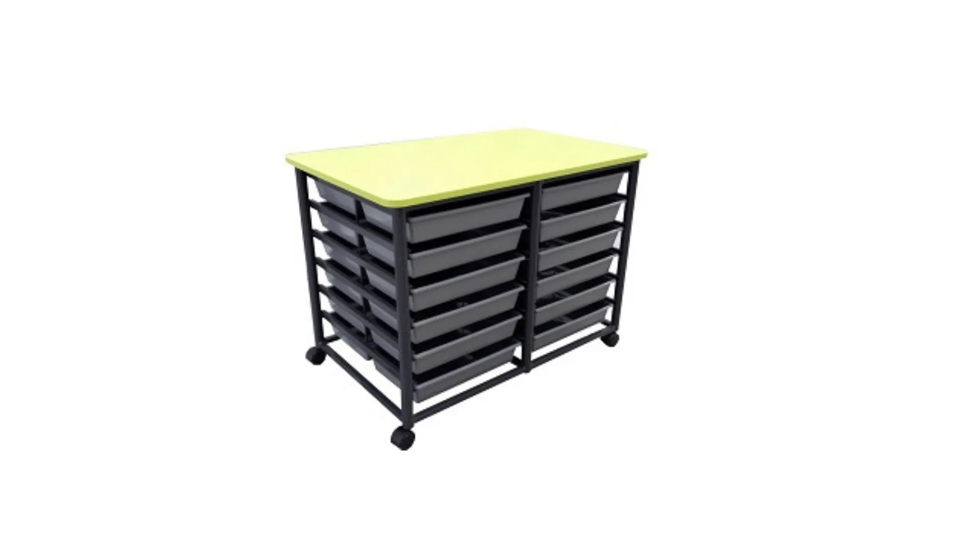 Mobile Tote Storage Metal Frame
