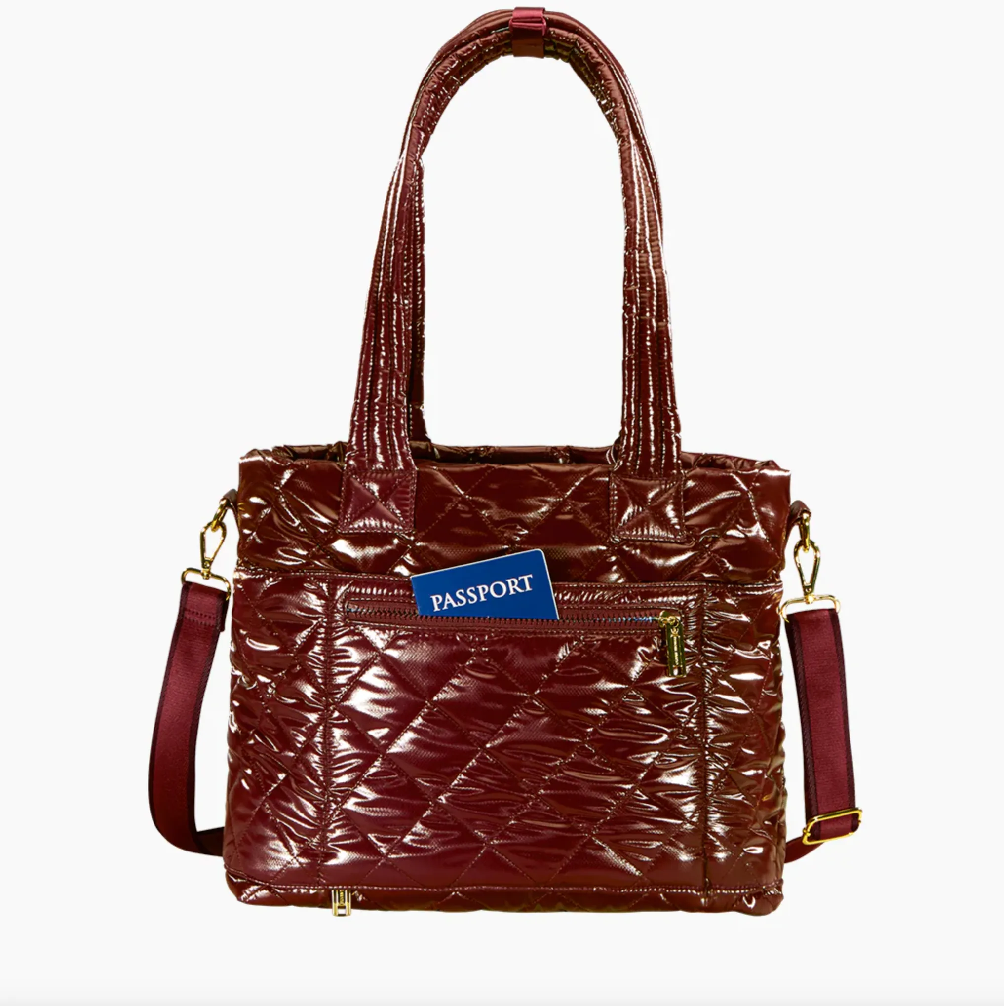 Oliver Thomas Wanderlust Tote Bordeaux Metallic