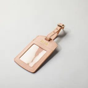 Personalised Luggage Tag | Blush Saffiano Leather