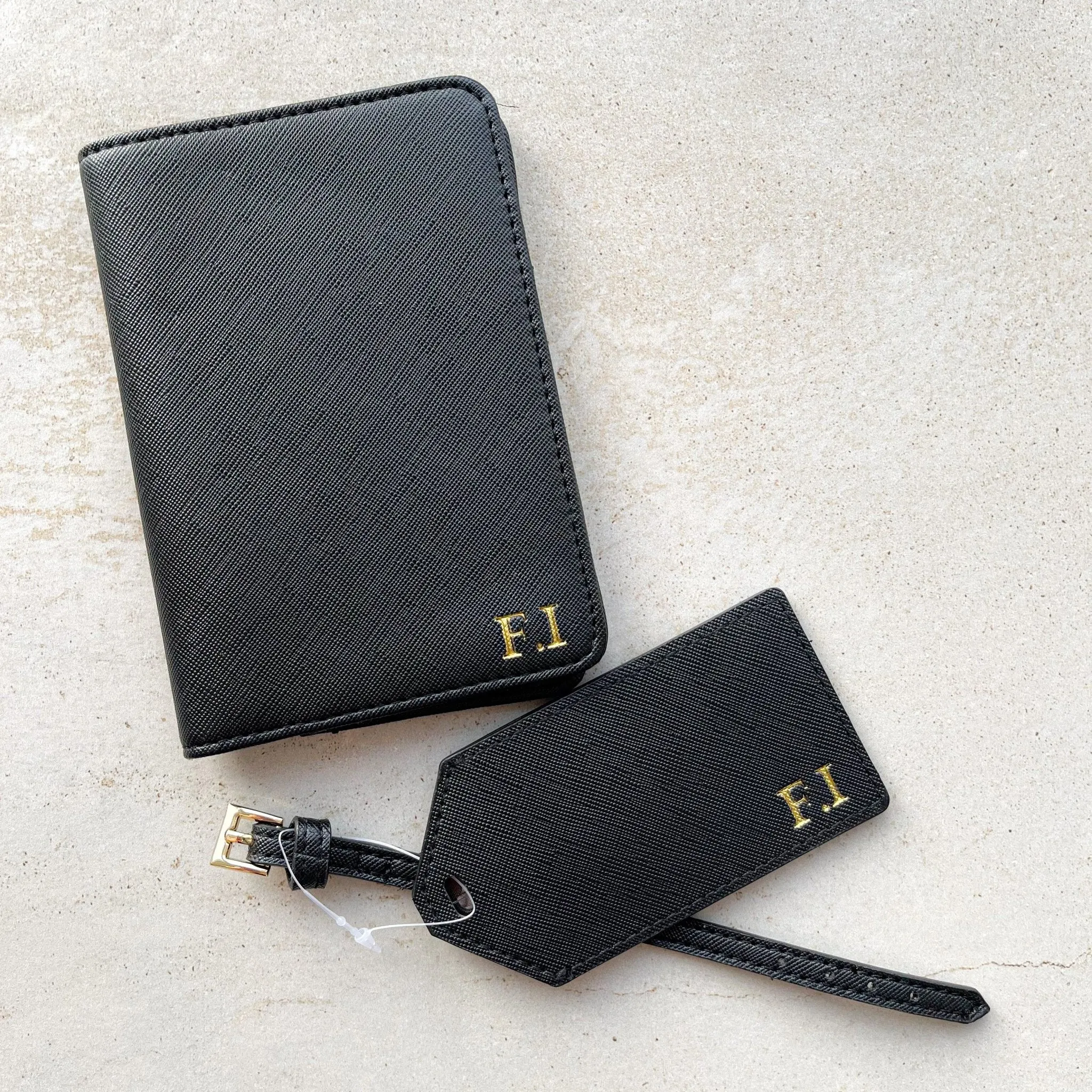 Personalised Passport Holder and Tag Set