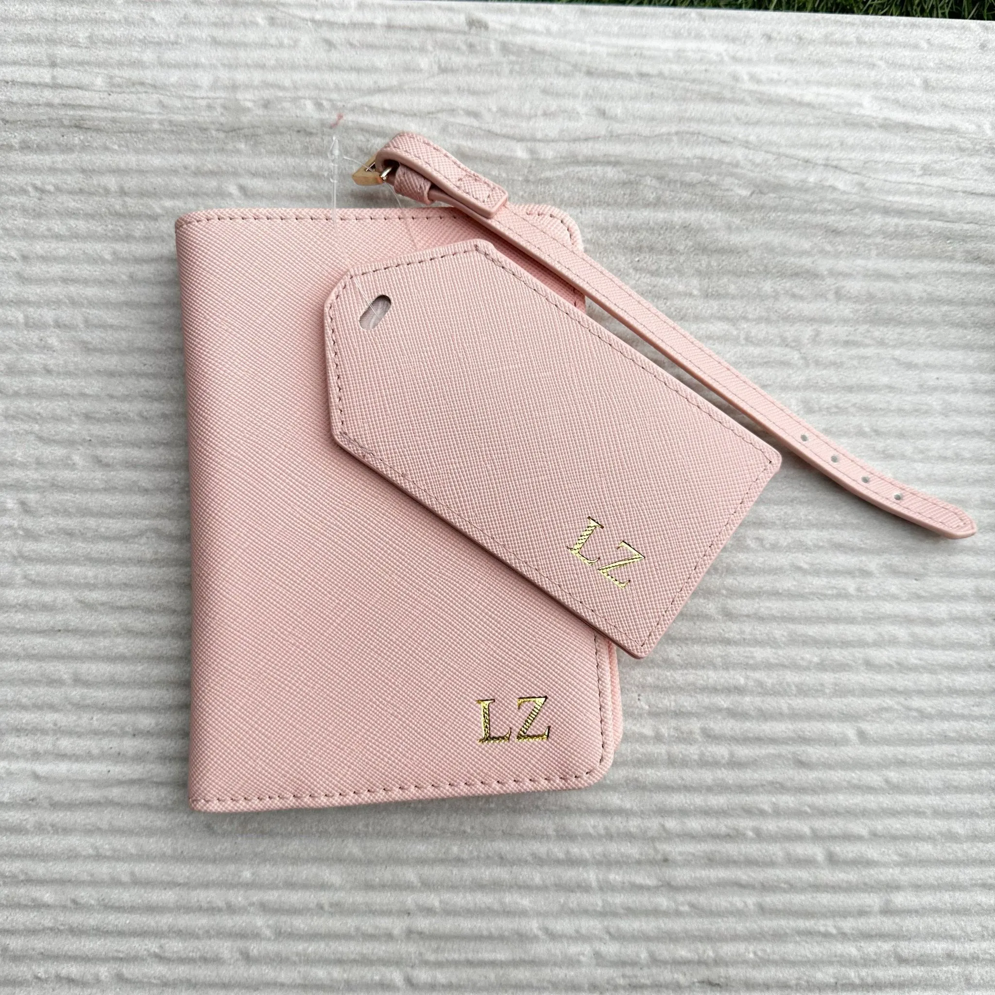 Personalised Passport Holder and Tag Set