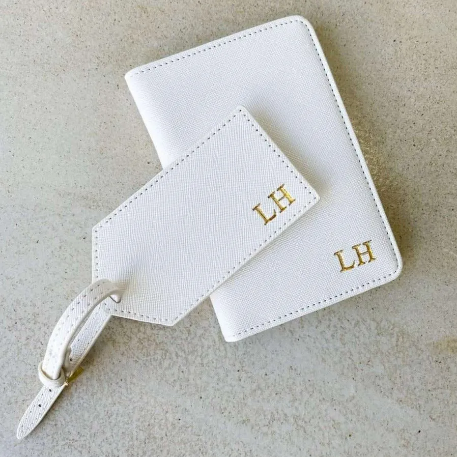 Personalised Passport Holder and Tag Set