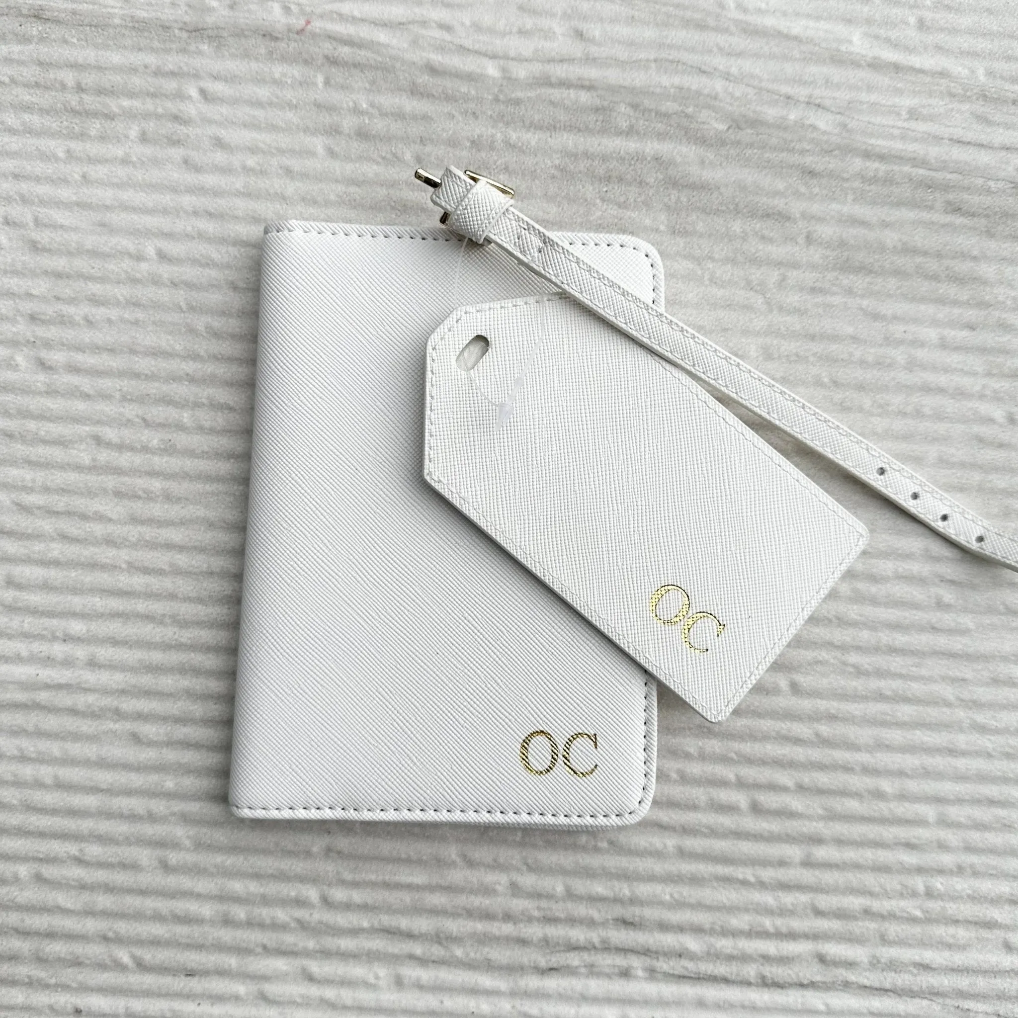Personalised Passport Holder and Tag Set