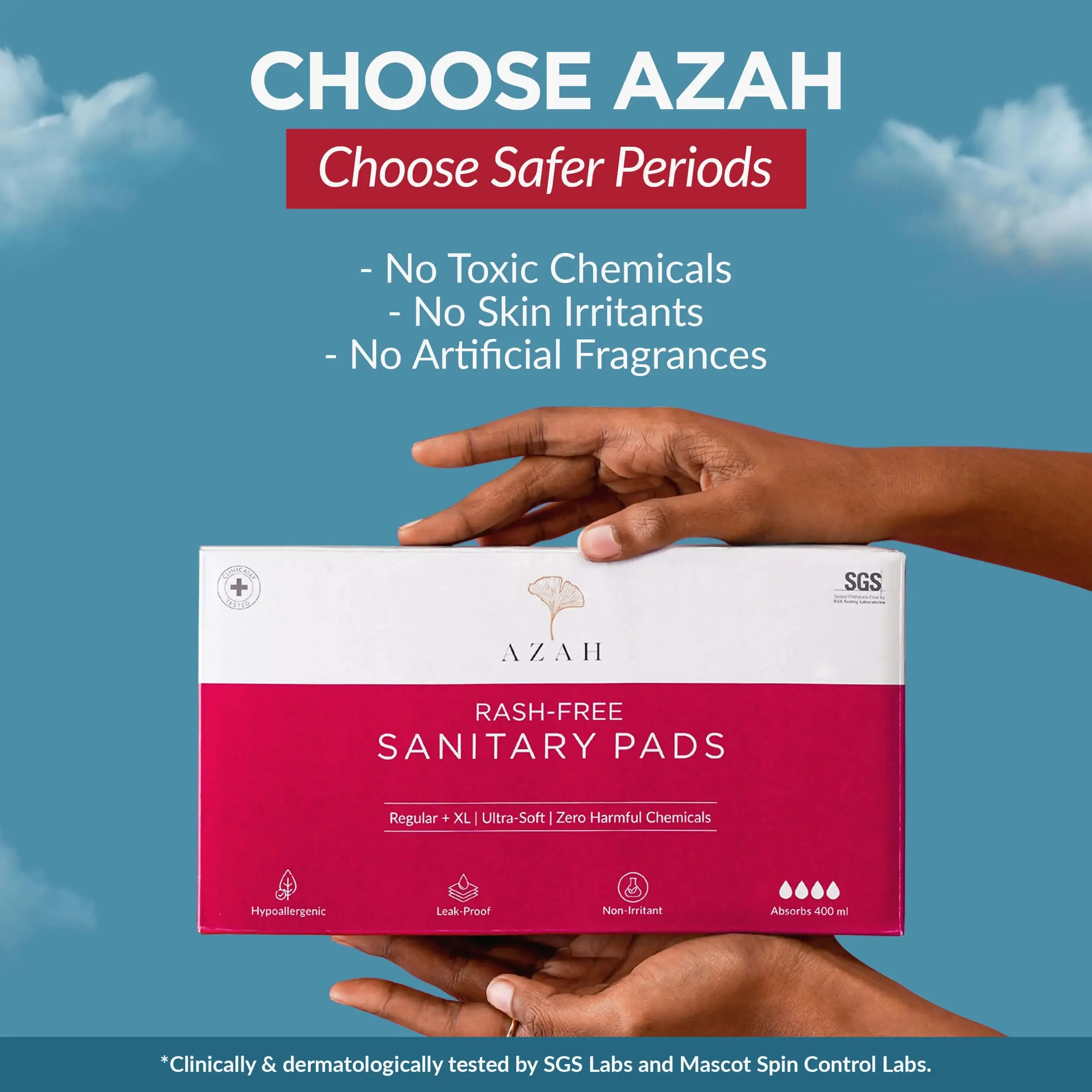 Rash-Free Sanitary Pads With Disposable Bags | Box of 15 | Super Absorbent and Cottony Soft | Regular to Heavy Flow