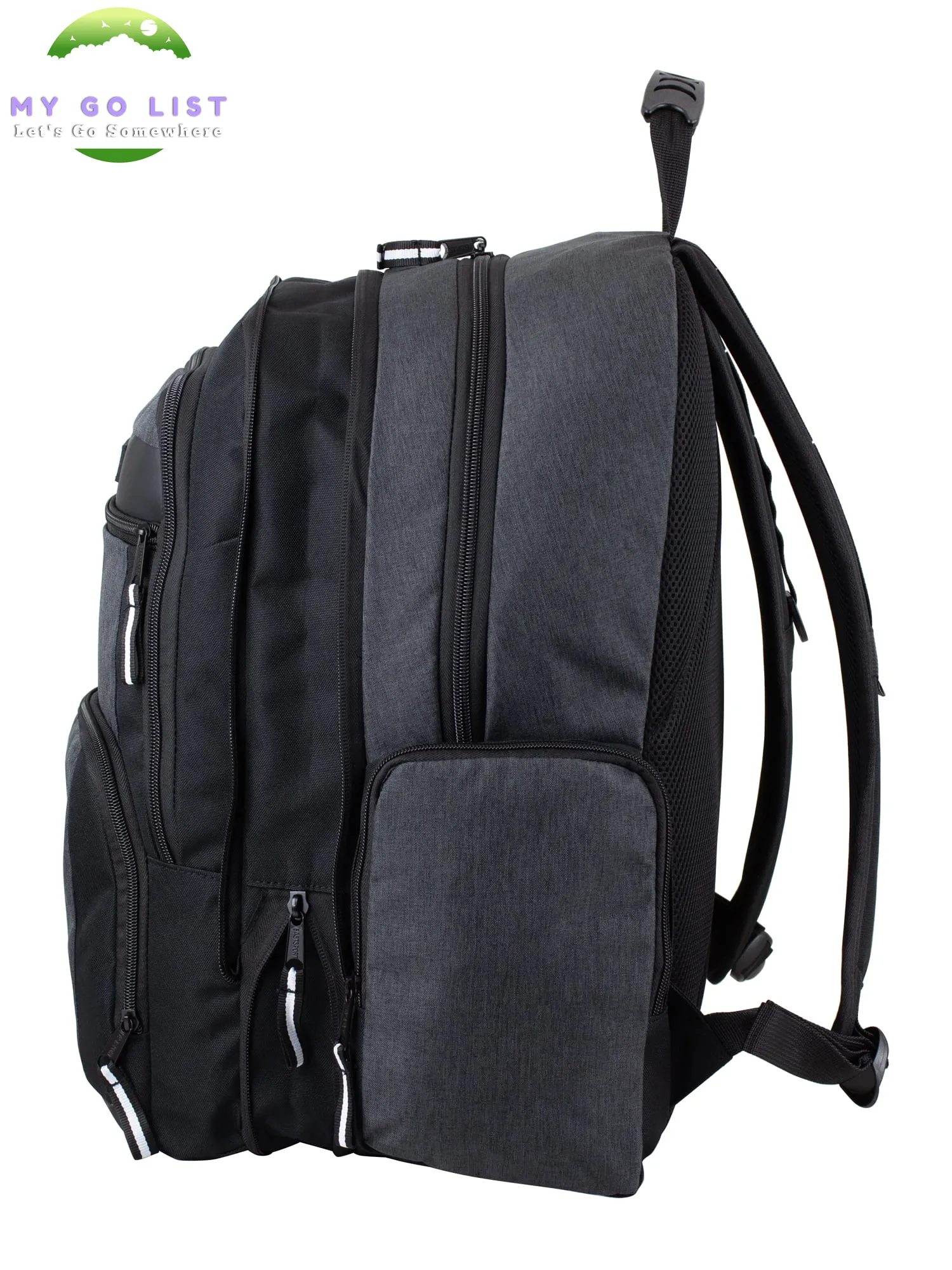 Recycled Expandable Raptor Backpack, Black Chambray