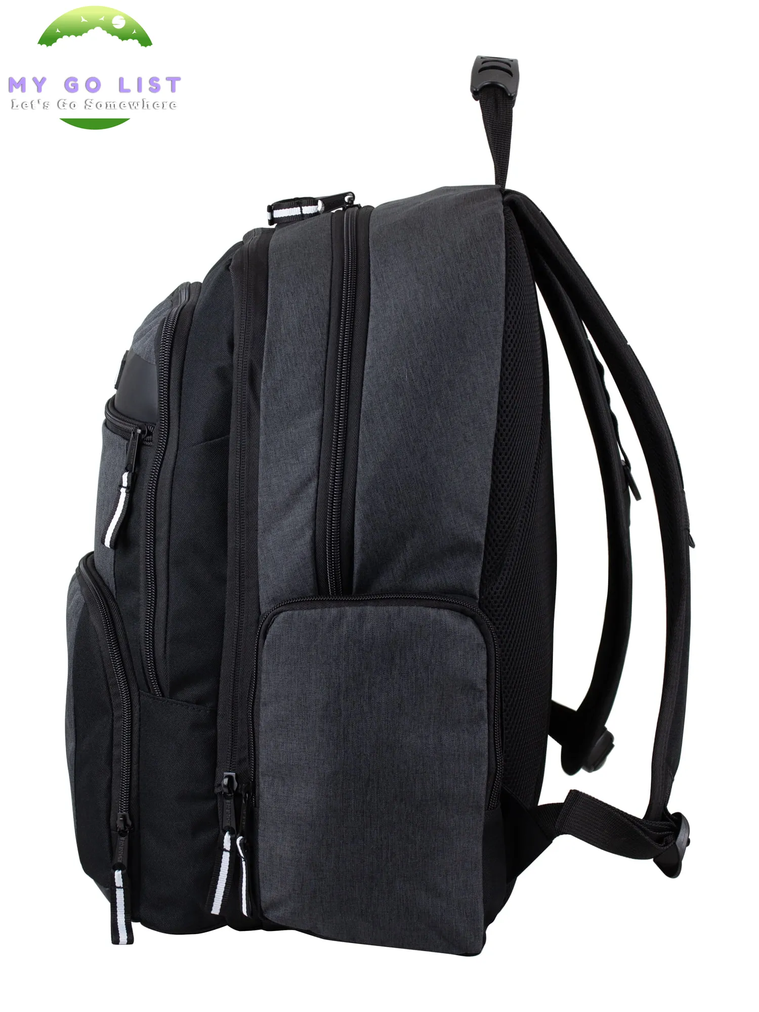 Recycled Expandable Raptor Backpack, Black Chambray