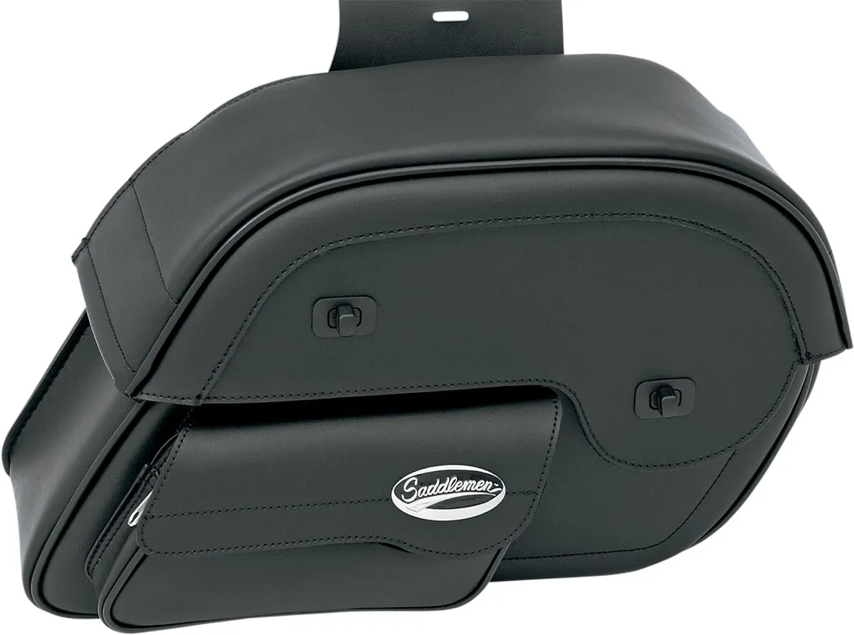 Saddlemen Cruis'n Slant Face Pouch Saddlebags Black - Jumbo
