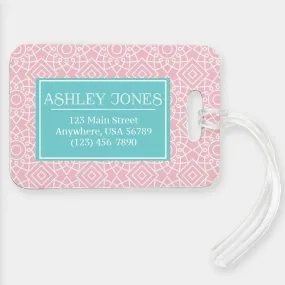 Square Geometric Design Customized Luggage Tag