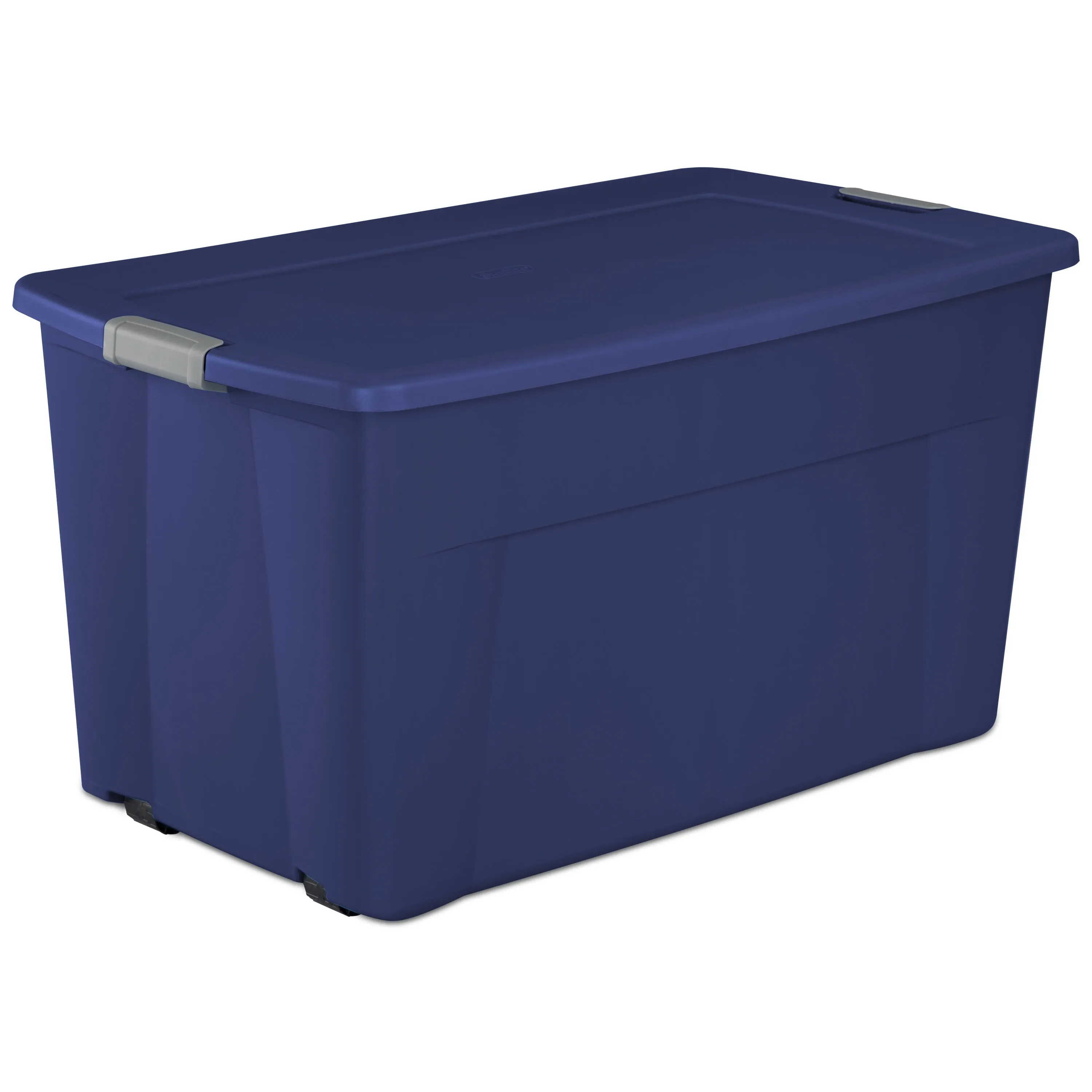 Sterilite 45 Gallon Wheeled Latch Tote Plastic, Stadium Blue
